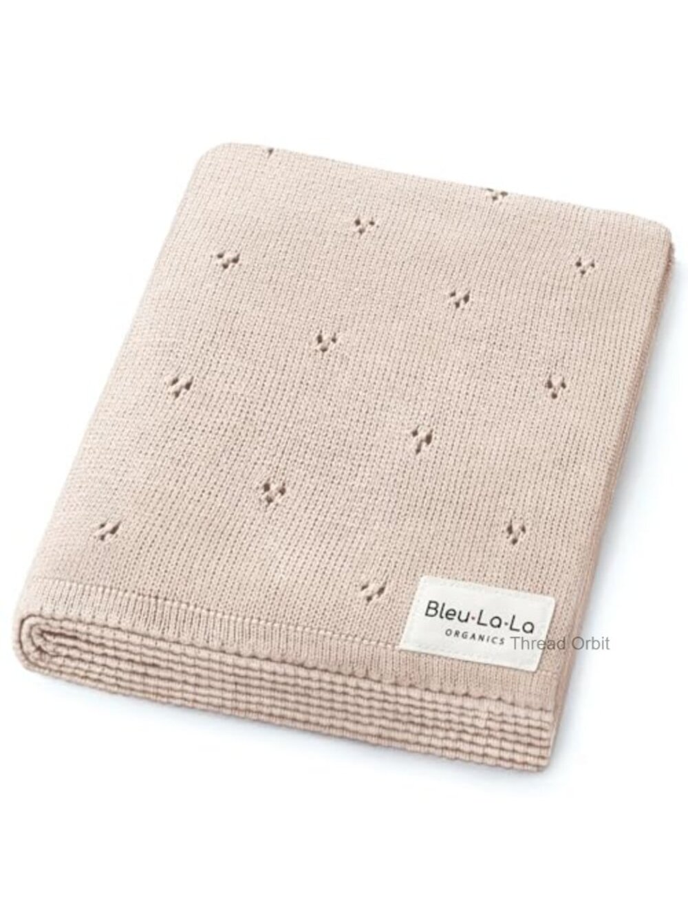 100% Organic Cotton Pointelle Knit Baby Quilt Blanket Lightweight Heirloom